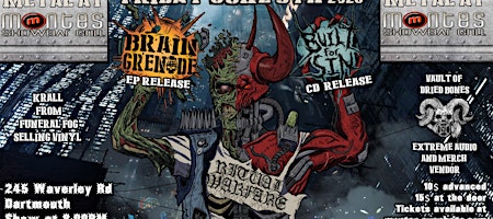 BRAIN GRENADE and BUILT FOR SIN Double Album Release show