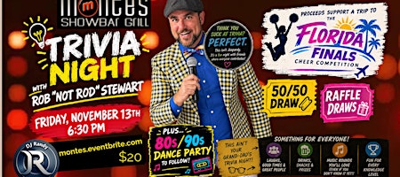 Trivia Night and an 80's & 90's DJ Dance Party !