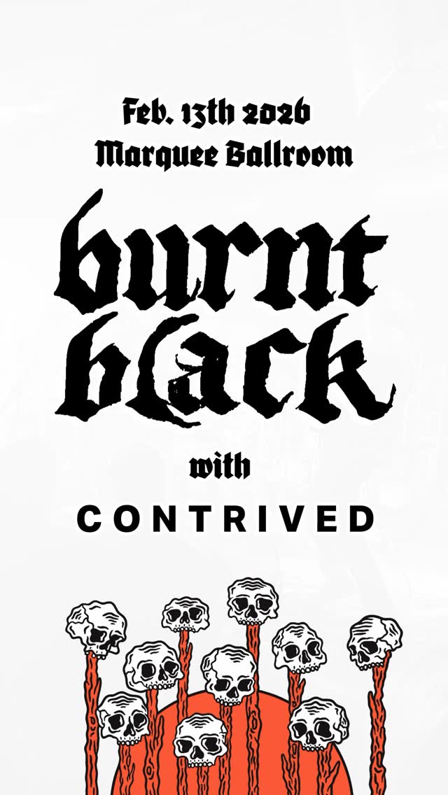 BURNT BLACK WITH SUPPORT FROM CONTRIVED
