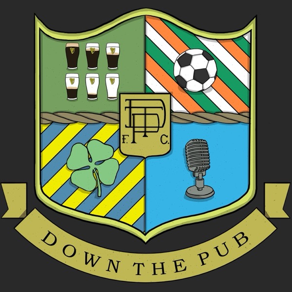 Down the Pub podcast cover artwork.